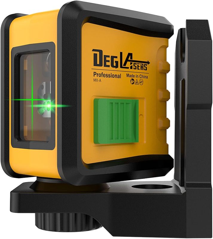 Photo 1 of Self Leveling Laser Level, DEGLASERS 100ft Green Cross Line Laser Level,3 Brightness Adjustment,Manual Self leveling and Pulse Mode,IP54 Waterproof,Battery and Carrying Bag Included
