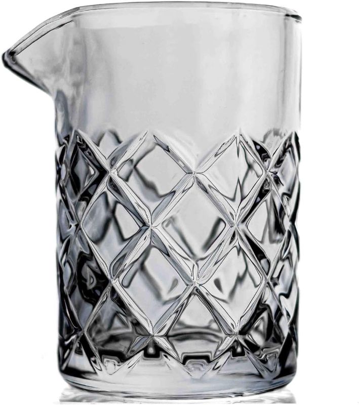 Photo 1 of Cocktail Mixing Glass - Bar Mixing Pitcher for Stirring Drinks - 1/4-inch Thick Walls - 17-ounce, 2 Drink Capacity
