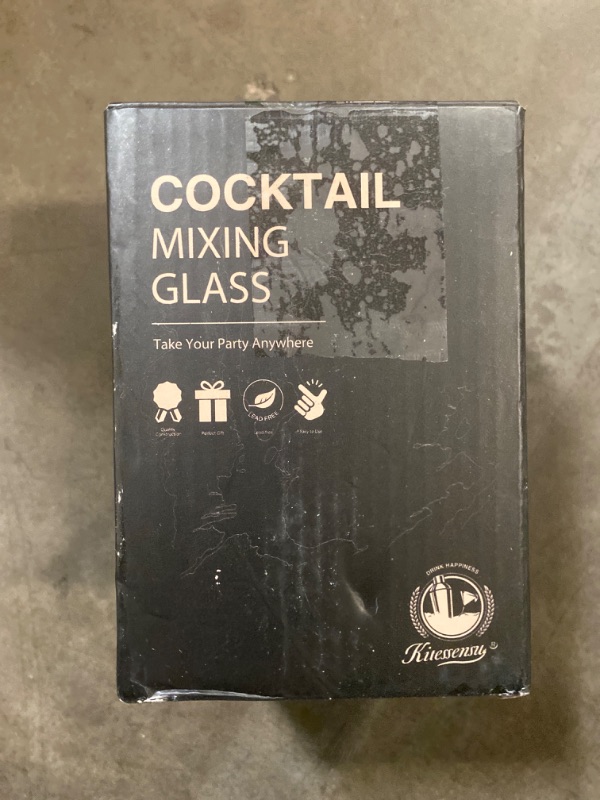 Photo 1 of Cocktail Mixing Glass - Bar Mixing Pitcher for Stirring Drinks - 1/4-inch Thick Walls - 17-ounce, 2 Drink Capacity
