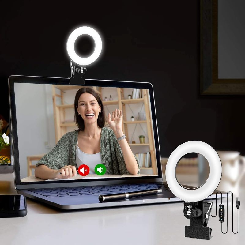 Photo 1 of Cyezcor Video Conference Lighting Kit, Ring Light for Monitor Clip On,for Remote Working, Distance Learning,Zoom Call, Self Broadcasting and Live Streaming, Computer Laptop Video Conferencing
