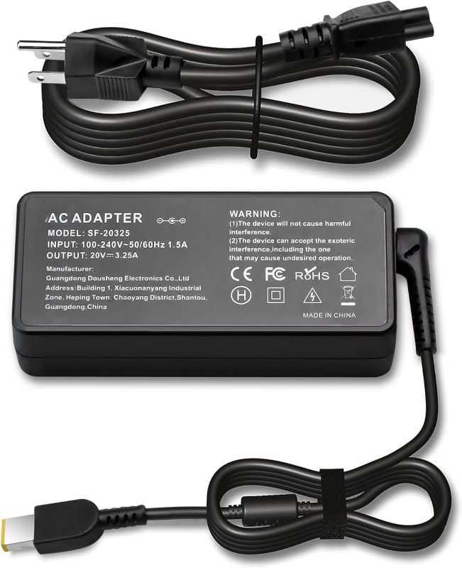 Photo 1 of 65W 45W for Lenovo Thinkpad Charger T470 T440S T480 T490S E560 L470 L440 Yoga C740 Power Adapter Cord Compatible with Lenovo Ideapad Laptop Yoga 7i Ac Adapter
