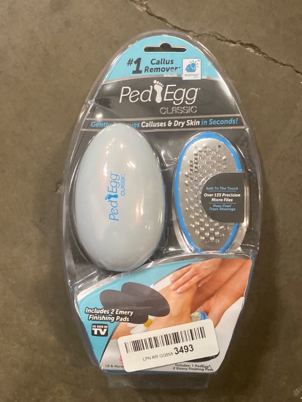 Photo 2 of Ped Egg Classic Callus Remover, As Seen On TV, New Look, Safely and Painlessly Remove Tough Calluses & Dry Skin to Reveal Smooth Soft Feet, 135 Precision Micro-Blades, Traps Shavings Mess-Free
