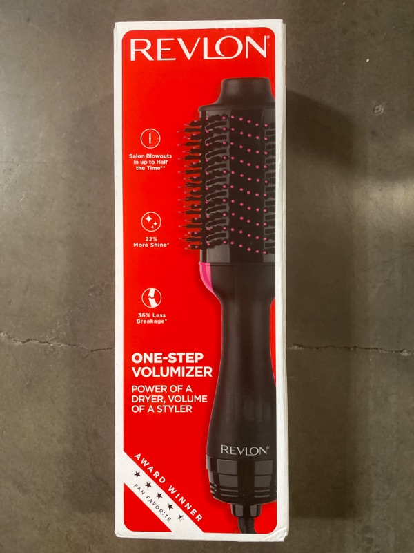 Photo 2 of REVLON One-Step Volumizer Enhanced 1.0 Hair Dryer and Hot Air Brush | Now with Improved Motor | Amazon Exclusive (Black)
