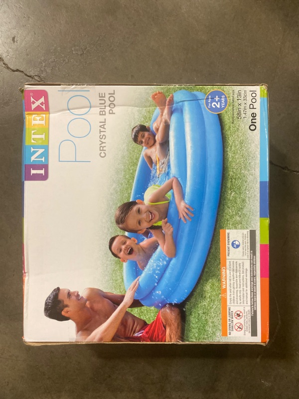 Photo 2 of INTEX Crystal Blue Kids Outdoor Inflatable 58" Swimming Pool | 58426EP
