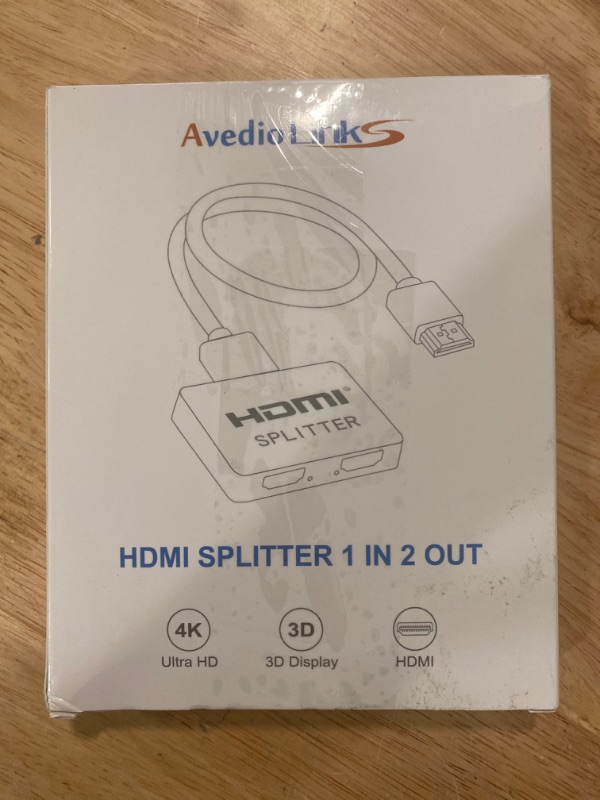 Photo 1 of avedio links HDMI Splitter 1 in 2 Out?with 4ft HDMI Cable ? 4K HDMI Splitter for Dual Monitors Duplicate/Mirror Only, 1x2 HDMI Splitter 1 to 2 Amplifier for Full HD 1080P 3D, 1 Source onto 2 Displays
