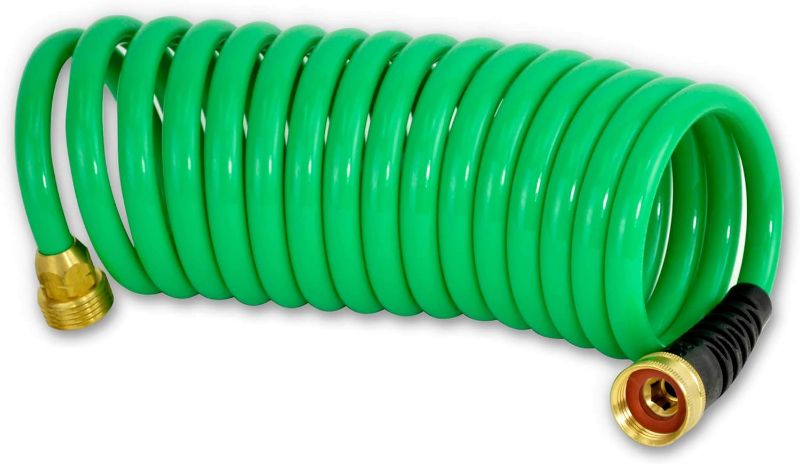 Photo 1 of HoseCoil 3/8 inch Self Coiling Garden, RV, Outdoor Water Hose
