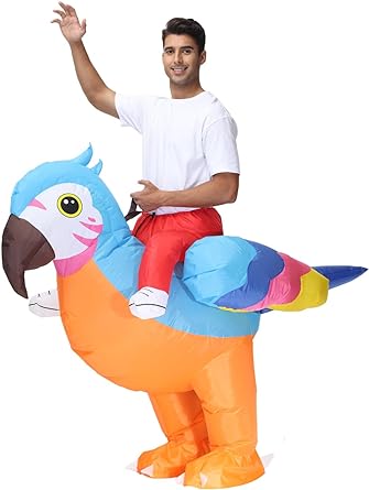 Photo 1 of JASHKE Parrot Costume Adult Inflatable Parrot Costumes Inflatable Halloween costumes Blow up Costume Adult
(L)