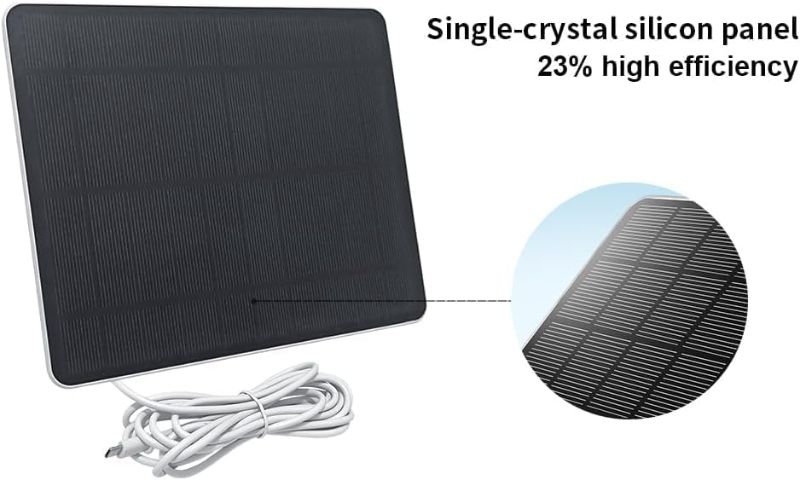 Photo 1 of Solar Panel Charger Compatible with Ring Spotlight Cam Plus/Pro Battery, 13ft Charger Cable, 5W 5V Weatherproof Solar Panels for Outdoor Ring Camera
