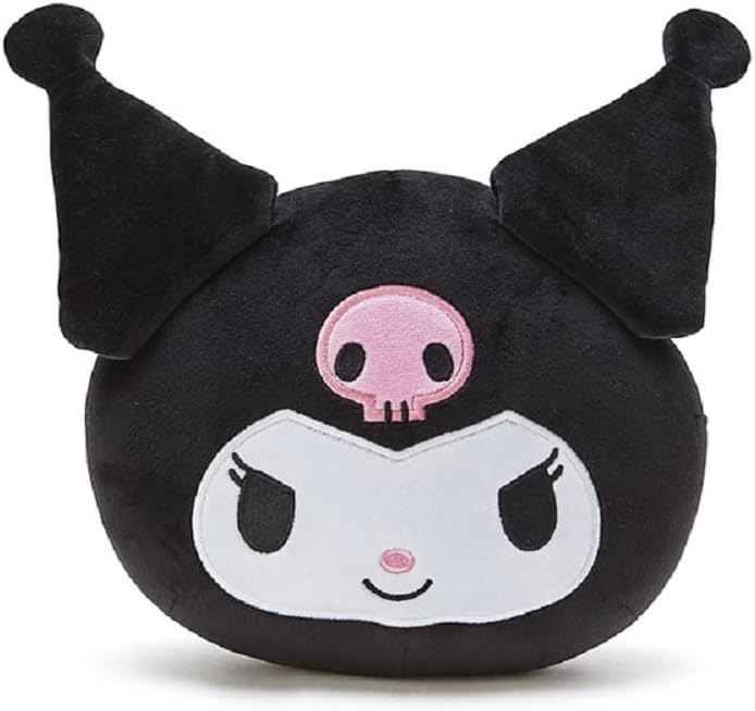 Photo 1 of Sanrio Original Sanrio Puroland Kuromi Mini Cushion Pillow 11.81 x 3.93 x 9.64 Inches Japan Import with Kanji Love Sticker Original Package
