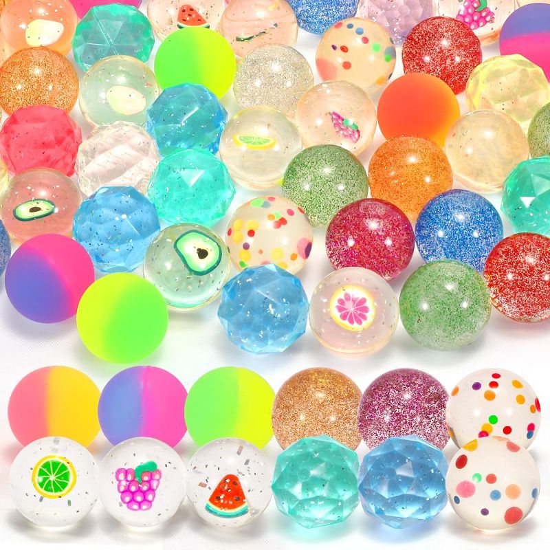 Photo 1 of SevenQ Bouncy Balls Party Favors for Kids, 25Pcs Rubber Ball with Storage Bag, Colorful Bouncing Ball Small Fidget Toys for Goodie Bag Stuffers Fillers Classroom Prizes
