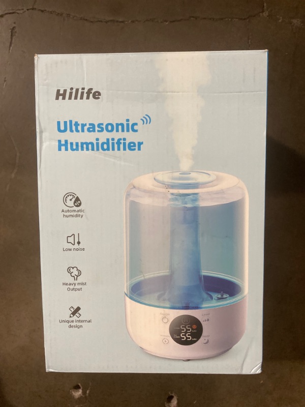 Photo 2 of Hilife Humidifiers for Bedroom, 3L Ultrasonic Cool Mist Humidifiers for Home Baby Nursery & Plants, Quiet Top Fill Air Humidifier Lasts Up to 30 Hours, Auto Shut-Off, Filterless
