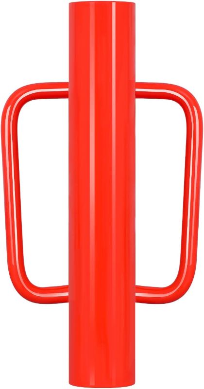 Photo 1 of Gtongoko Fence Post Driver/Rammer 12LB Heavy Duty Hand Post Pounder with Handle for U Fence Post, Post Hole Diggers Red 17 Inch
