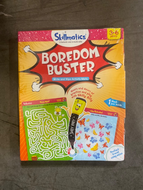Photo 2 of Skillmatics Educational Game - Boredom Buster, Reusable Activity Mats with Dry Erase Marker, Gifts, Travel Toy, Ages 3 to 6
