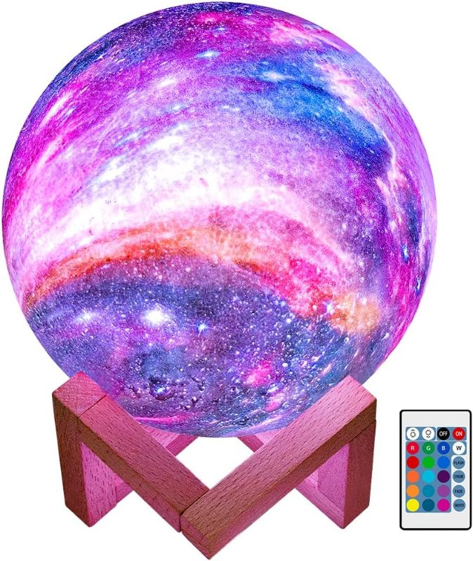 Photo 1 of BRIGHTWORLD Moon Lamp Galaxy Lamp 5.9 inch 16 Colors LED 3D Moon Light, Remote & Touch Control Moon Night Light Gifts for Girls Boys Kids Women Birthday
