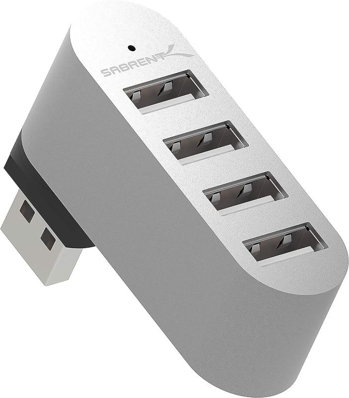 Photo 1 of Sabrent 4-Port USB 2.0 Hub [90°/180° Degree Rotatable] + Premium 4 Port Aluminum Mini USB 2.0 Hub 15.38
