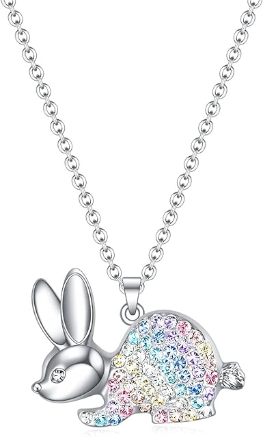 Photo 1 of Rainbow Animal Necklace Gifts for Girls,Mermaid Unicorn Dinosaur Cat Horse Elephant Pendant Jewelry for Women
