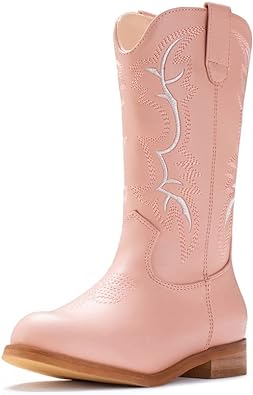 Photo 1 of IUV Cowgirl Boots Cowboy Boots For Girls Kids Toddler Fashion Western Boots Mid Calf Riding Shoes
(9 Toddler)