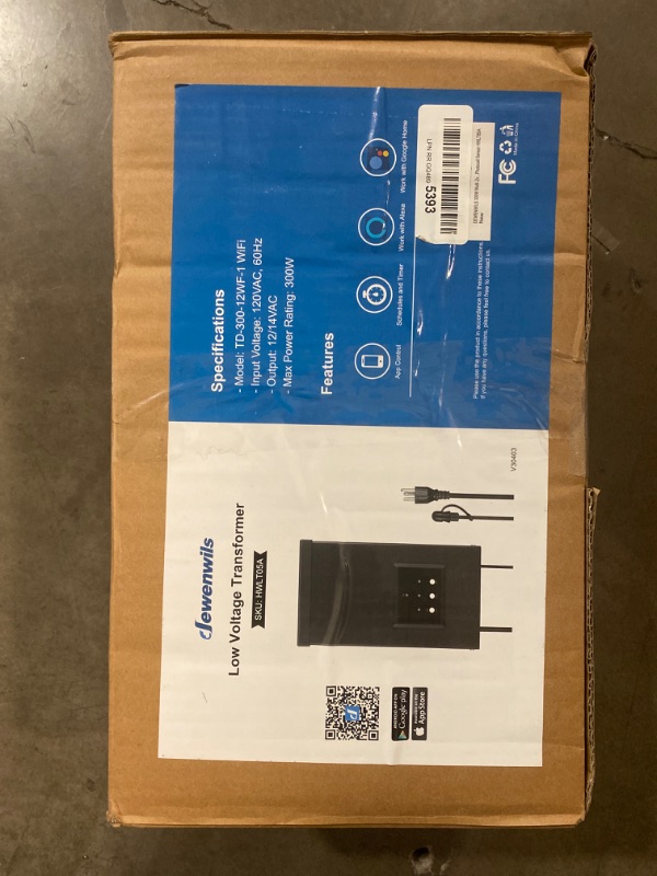 Photo 2 of DEWENWILS 300W Wi-Fi Low Voltage Transformer, 3 Independent Outputs, 120V AC to 12V/14V AC, Low Voltage Landscape Transformer with Schedule & Timer, Work with Alexa & Google Assistant, FCC Listed
