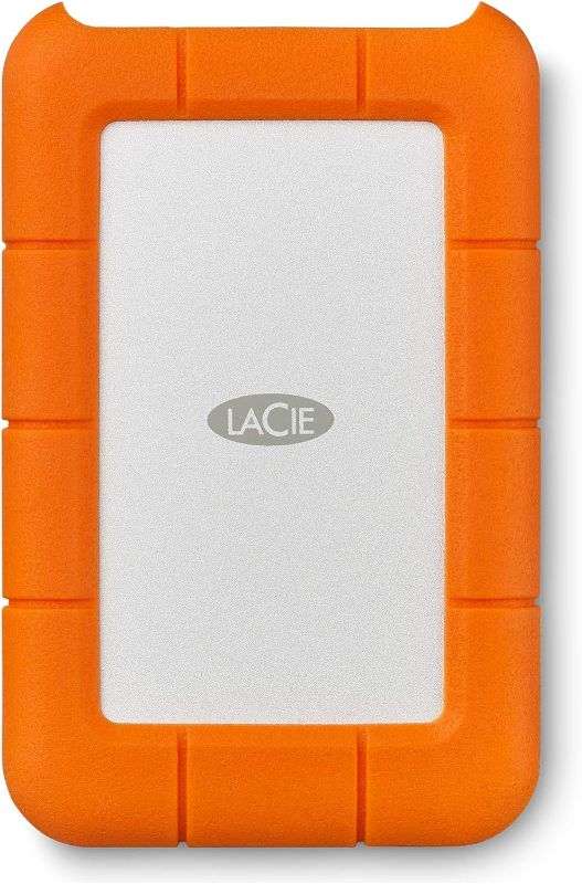 Photo 1 of LaCie Rugged Mini 2TB External Hard Drive Portable HDD - USB 3.0/ 2.0 Compatible, Drop Shock Dust Rain Resistant Shuttle Drive, For Mac And PC Computer (LAC9000298), orange
