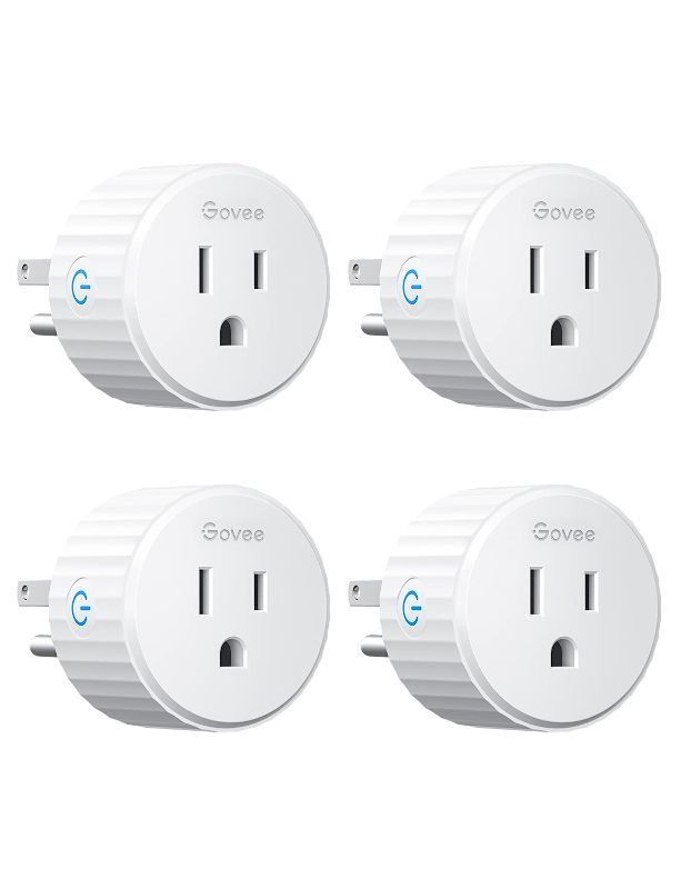 Photo 1 of Govee Smart Plug, WiFi Plugs Work with Alexa & Google Assistant, Smart Outlet with Timer & Group Controller, WiFi Outlet for Home, No Hub Required, ETL & FCC Certified, 2.4G WiFi Only, 4 Pack
