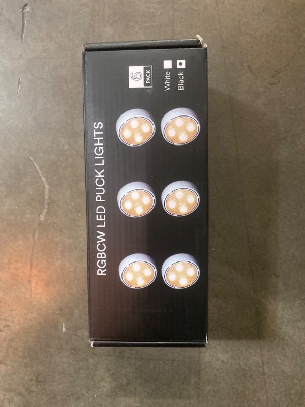Photo 2 of EZVALO Puck Lights with Remote Control, Rechargeable LED Battery Operated, Wireless, Group Control, Dimmable Under Cabinet/ Counter Lighting Closet Light (6 Pack)
