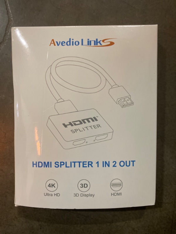 Photo 1 of avedio links HDMI Splitter 1 in 2 Out?with 4ft HDMI Cable ? 4K HDMI Splitter for Dual Monitors Duplicate/Mirror Only, 1x2 HDMI Splitter 1 to 2 Amplifier for Full HD 1080P 3D, 1 Source onto 2 Displays
