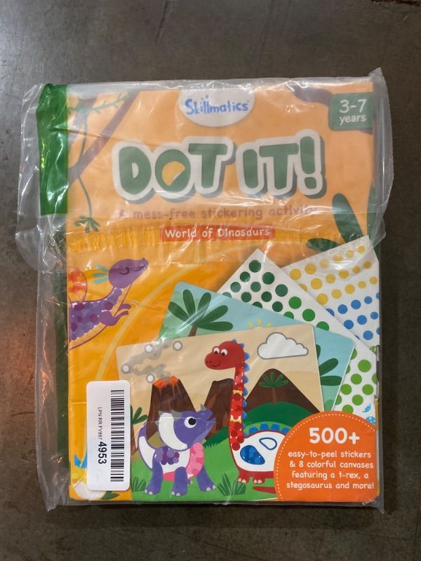 Photo 2 of Skillmatics Art Activity - Dot It Dinosaurs, No Mess Sticker Art for Kids, Craft Kits, DIY Activity, Gifts for Boys & Girls Ages 3, 4, 5, 6, 7, Stocking Stuffers, Travel Toys for Toddlers
