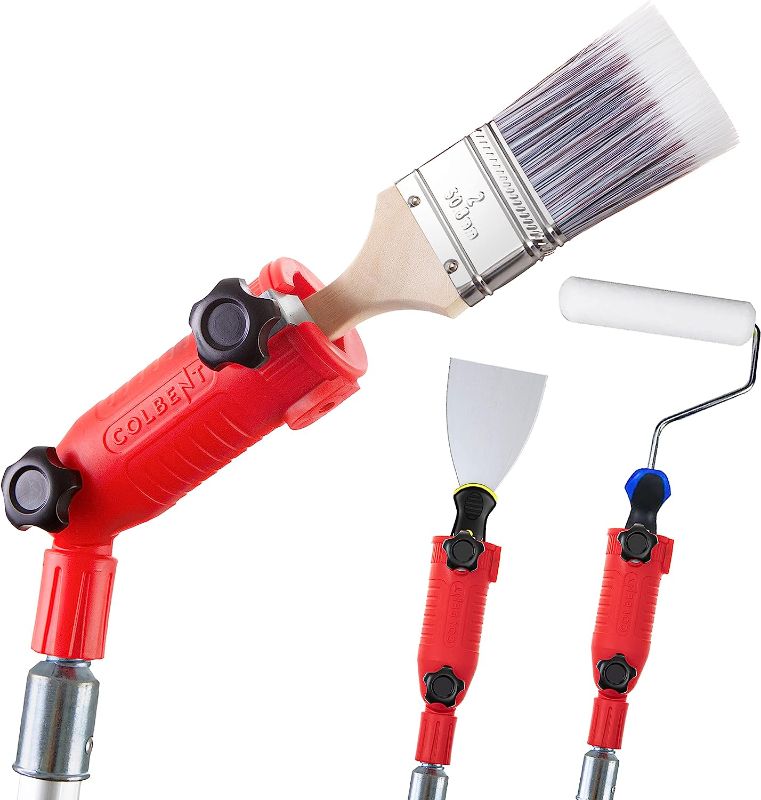 Photo 1 of COLBENT Multi-Angle Paint Brush Extender, Paint Edger Tool for High Ceilings | Paint Brush Extension Handle, Corner Painting Tool, Extension Pole Attachments, Long Paint Brush Tool for Painting Pole
