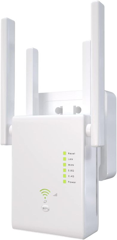 Photo 1 of 2022 WiFi Extender 1200Mbps WiFi Signal Booster for Home 6000 Sq.ft and 35 Devices, Dual Band 2.4G/5G Outdoor Signal Amplifier with Ethernet Port
