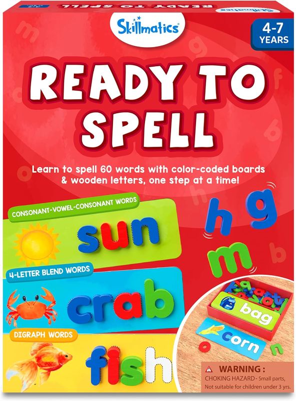 Photo 1 of Skillmatics Preschool Learning Activity - Ready to Spell, Stage-Based Learning to Improve Vocabulary & Spelling, Educational Toy, Gifts for Boys & Girls Ages 4, 5, 6, 7
