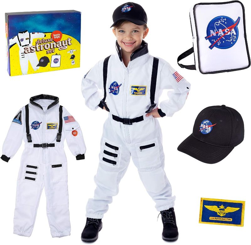 Photo 1 of Born Toys Astronaut Costume for Kids Ages 3-7, Washable Toddler Dress Up Clothes for Play
