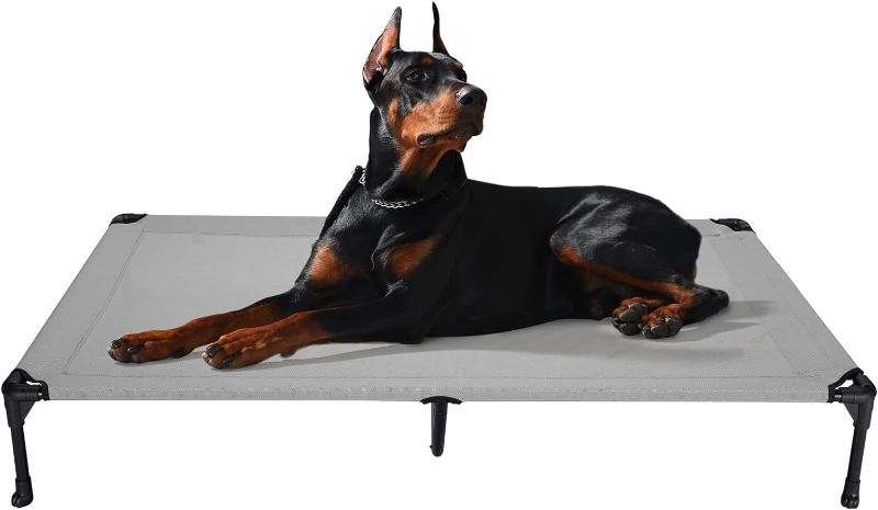 Photo 1 of Veehoo Cooling Elevated Dog Bed, Portable Raised Pet Cot with Washable & Breathable Mesh, No-Slip Feet Durable Dog Cots Bed for Indoor & Outdoor Use, XX-Large, CWC1803-XXL
