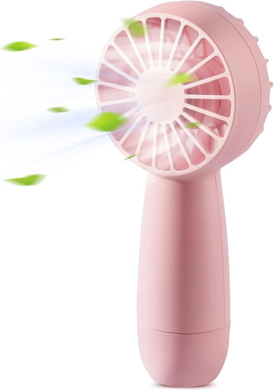 Photo 1 of RJVW Handheld Fan Mini Portable Fan: Personal Hand Held Fan, USB Rechargeable Small Portable Fan, 3 Speeds Battery Operated Pocket Mini Fan, Powerful Makeup Eyelash Fan for Travel Beach Outdoor
