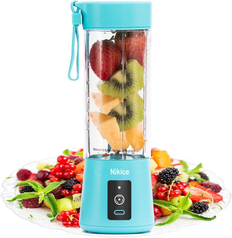 Photo 1 of Portable Blender,Personal Size Blender Juicer Cup,Smoothies and Shakes Blender,Handheld Fruit Machine,Blender Mixer Home (blue)
