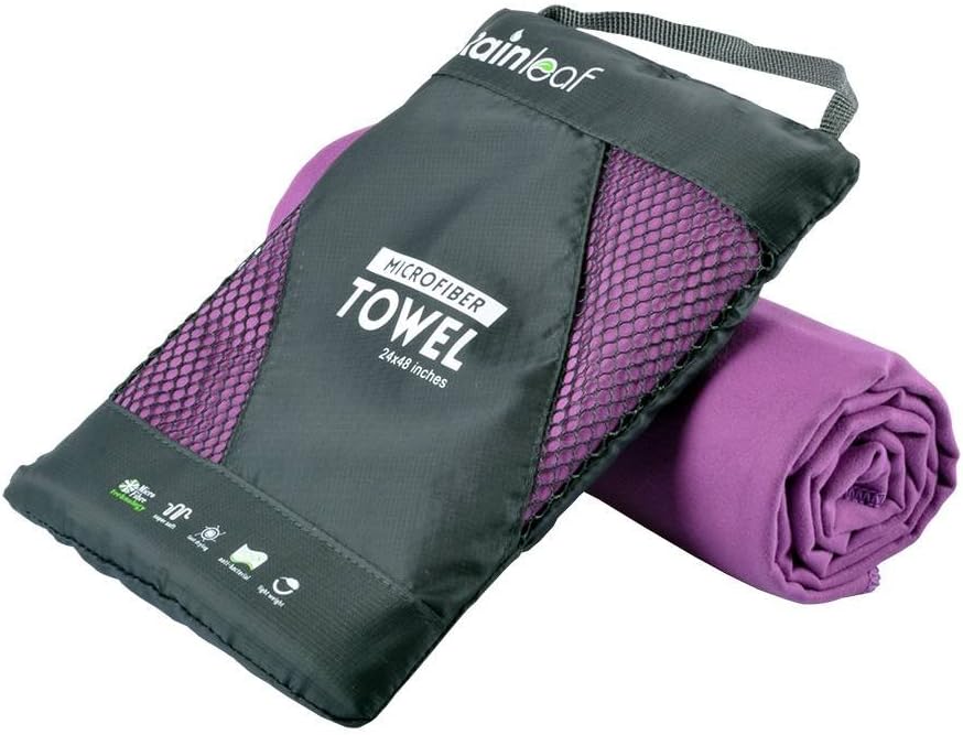 Photo 1 of Rainleaf Microfiber Towel Perfect Travel & Sports &Camping Towel.Fast Drying - Super Absorbent - Ultra Compact.Suitable for Backpacking,Gym,Beach,Swimming,Yoga
