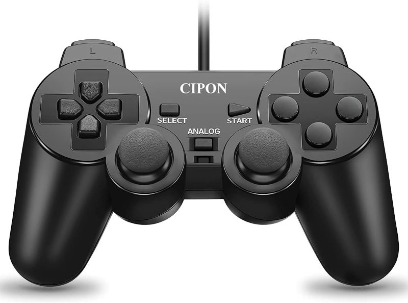 Photo 1 of CIPON Wired Controller Compatible with PS2 Console, Black Remote Game Controller with 2.2M Cable (Renewed)
