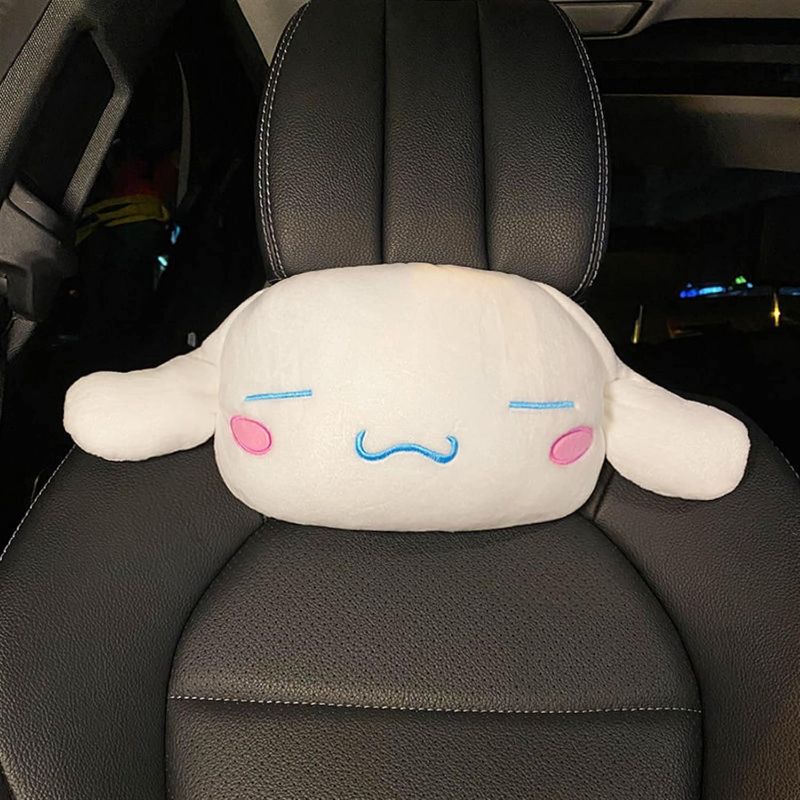 Photo 1 of EXOGUN Car Headrest Pillow Car Neck Pillow Cute Anime Charactor Neckrest Lovely Animation Doll Neck Supporter Cotton Headrest (Color : Blue Dog pillow2)

