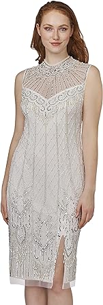 Photo 1 of Adrianna Papell Women's Beaded Mock Neck Cocktail
(8)