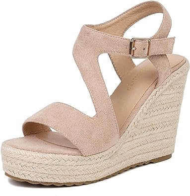 Photo 1 of Sopends Women's Wedge Sandals, Espadrille Platform Summer Sandals, Wedge Ankle Strap Open Toe Sandals
(6.5)
(Used)