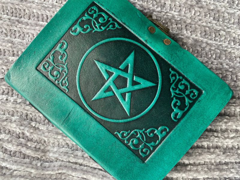 Photo 1 of Green Leather w/Celtic Pentagtram