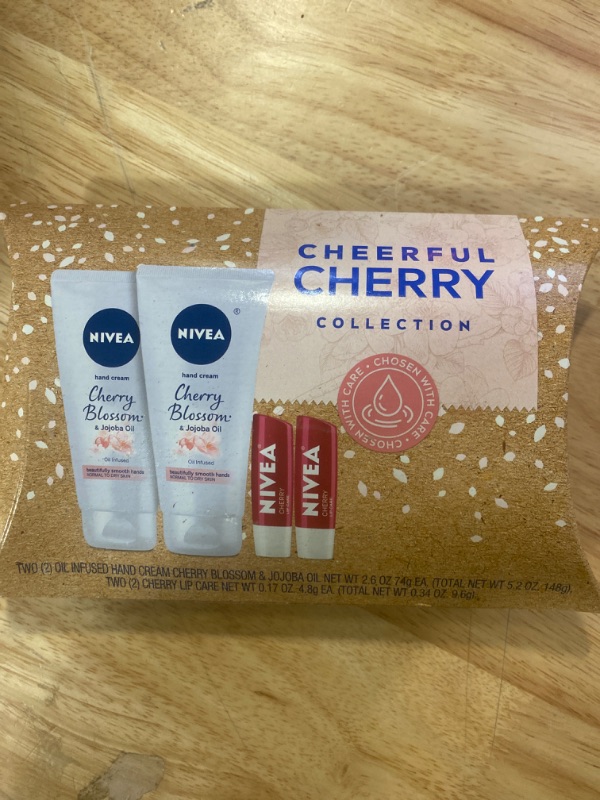 Photo 2 of NIVEA Cheerful Cherry Gift Set, Hand Cream Lip Balm, Hand Cream and Lip Balm Gift Box
