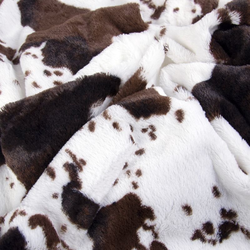 Photo 2 of Faux Fur Fabric for Patchwork, Imitation Milk Clothing, Cow Pattern, Animal, 2 SET PILLOW CASE
