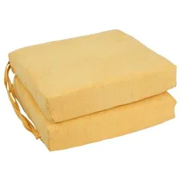 Photo 2 of polyurethane foam CUSHION, YELLOW SET OF 2 -Chair Pads & Kitchen Chair Cushions