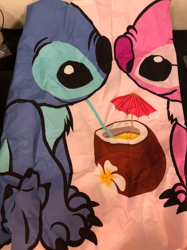 Photo 1 of Lilo and Stitch Ohana TABLE COVER, Happy Birthday , rectangle plasic cover..