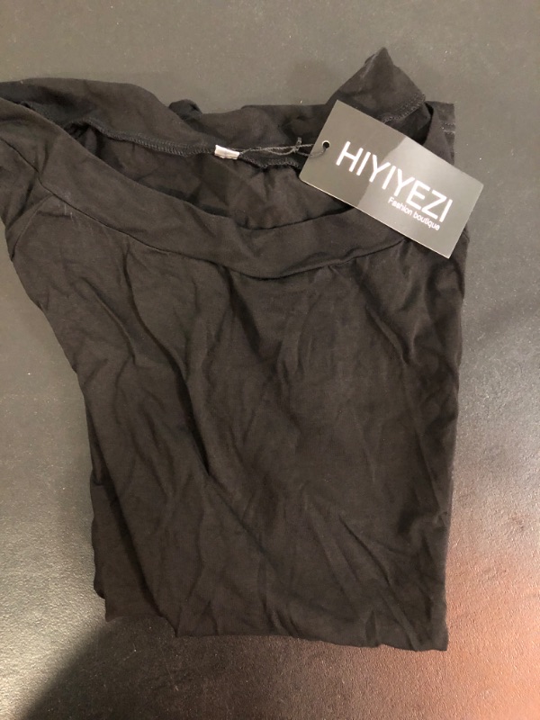 Photo 1 of HIYIYEZI Summer Tops for Women Short Sleeve Side Split Casual Loose Tunic Top , XL black