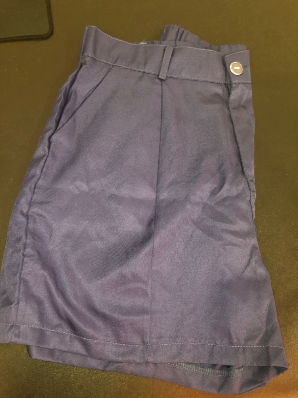 Photo 1 of  Navy Blue Double Pockets Golf Shorts Zip Button Front Hem Size W 10
