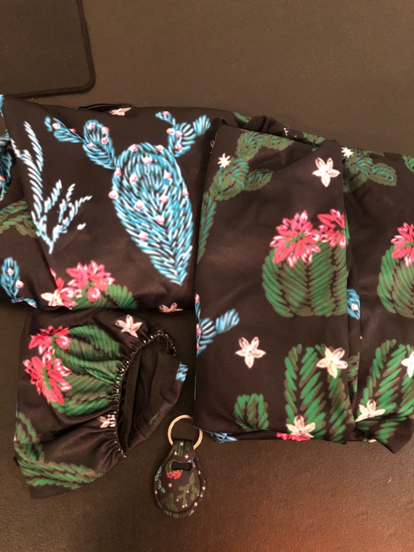 Photo 1 of 2 Cactus Print Front Seat Cover and 1 head rest cover, key chain.. 