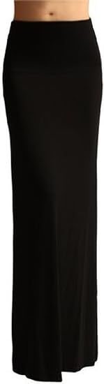 Photo 1 of Women's Rayon Span Regular to Plus Size Maxi Skirt - Solid Soft and Stretchy Fabric medium