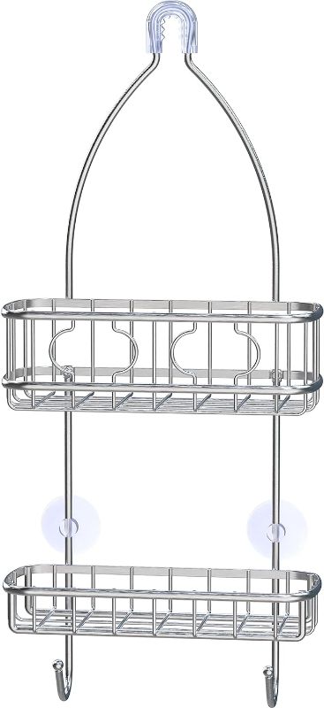 Photo 1 of Simple Houseware Stainless Steel Bathroom Hanging Shower Head Caddy Organizer (22 x 10.2 x 4.2 inches)