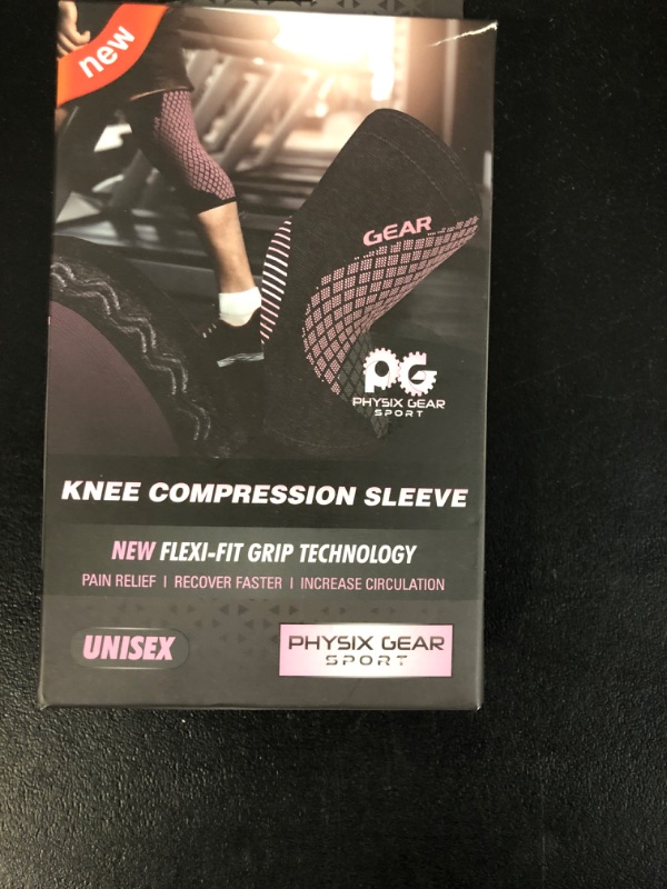 Photo 2 of PG Physix Gear Sport Medium Knee Compression Sleeve Purple Unisex New in Box